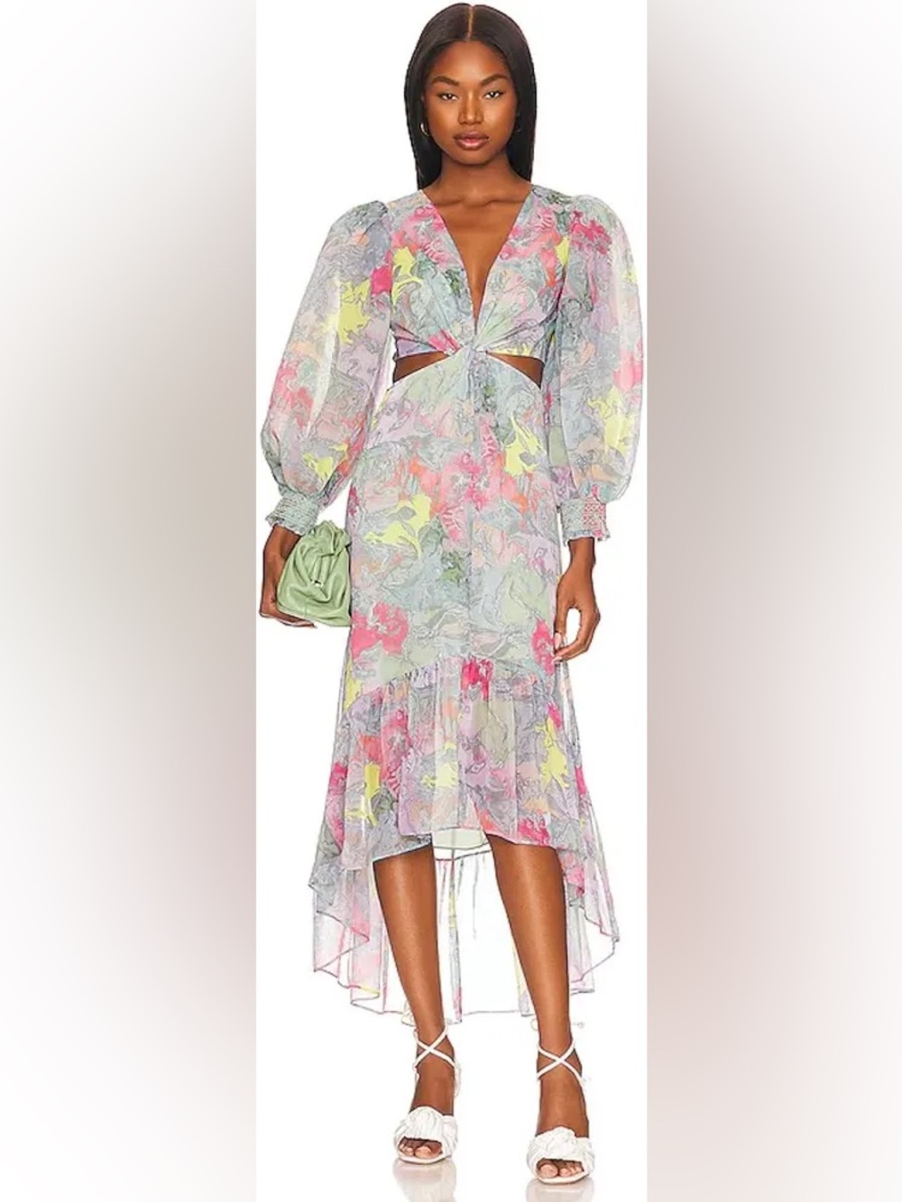 Alice & Olivia Lola’s Dream Midi Dress - Pastel Multi